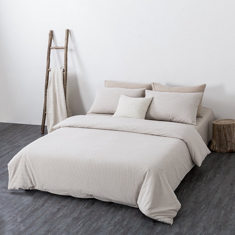 100% Pure Washed Cotton Solid Color Duvet Cover | Soft Breathable Single/Double Quilt Cover for Homestays & Students 13875333670 1803023337