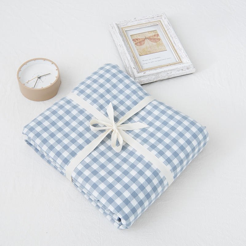 100% Pure Washed Cotton Solid Color Duvet Cover | Soft Breathable Single/Double Quilt Cover for Homestays & Students 16231617661 1803023337
