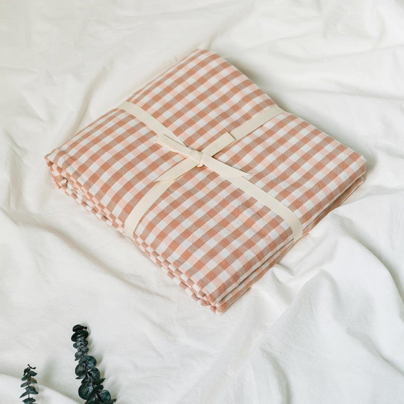 100% Pure Washed Cotton Solid Color Duvet Cover | Soft Breathable Single/Double Quilt Cover for Homestays & Students 16349033611 1803023337